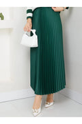 Fustă plisată midi Bela Moda, culoare albastru electric