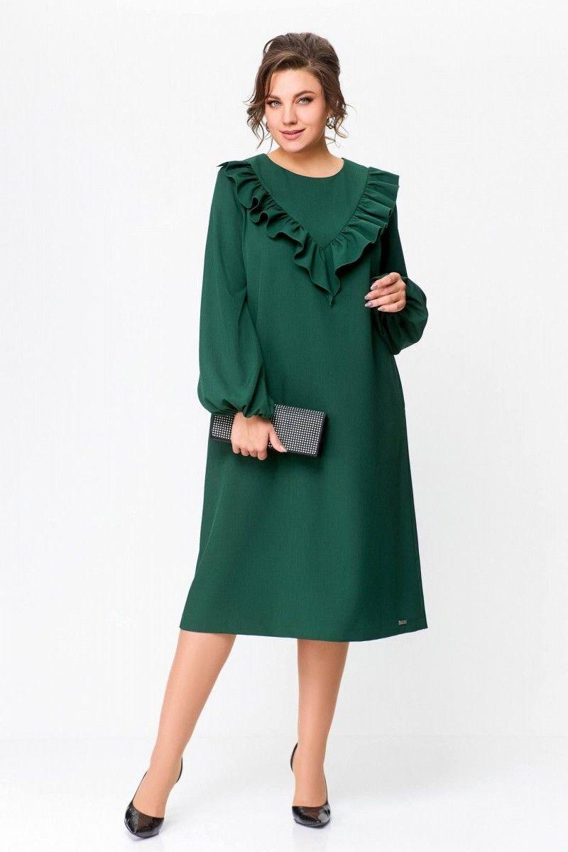 Rochie Nora Bela Moda, mânecă bufantă cu manșetă, verde, mov și negru
