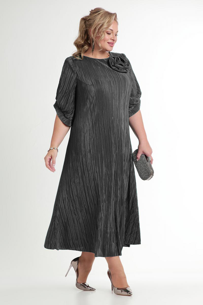 Rochie Plisată Lara Bela Moda, culoare negru, material plisat