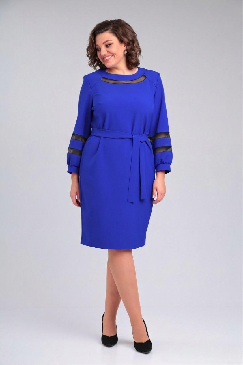 Rochie Sofia Bela Moda, cordon în talie, mâneci trei sferturi