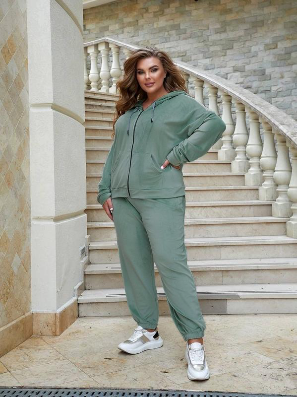 Trening din catifea Bela Moda, culoare verde mentă