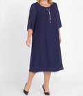 Rochie Aurelia Bela Moda, din voal, culoare bleumarin