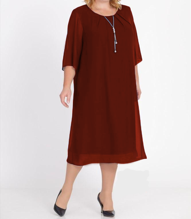 Rochie Aurelia Bela Moda, din voal, culoare grena