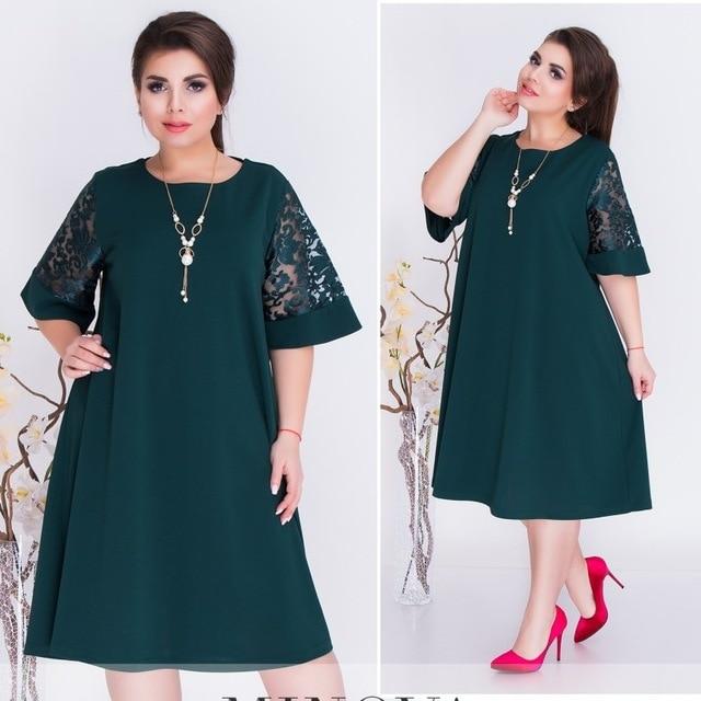 Rochie Elisabeta Bela Moda, formă de A, mâneci cu dantelă
