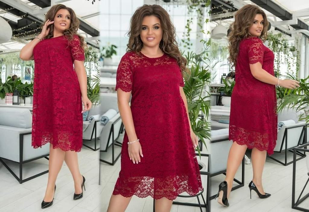 Rochie Mihaela Bela Moda, dantelă florală, culoare roșu