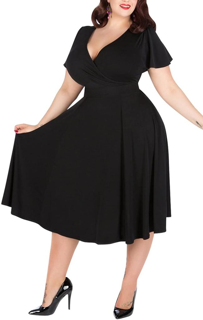 Rochie Mira Bela Moda, din lycra, decolteu în V, mâneci fluture